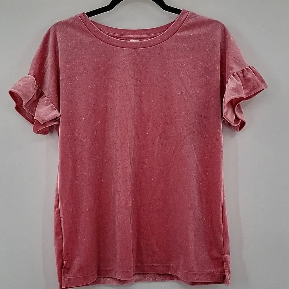 3For$20 Old Navy Sparkling Pink velvt top size S